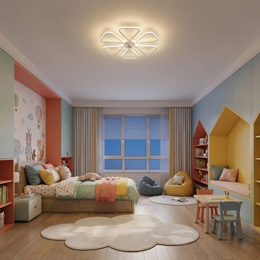 Brilagi - Ventilateur de plafond LED dimmable LED/38W/230V Ø 76 cm blanc + télécommande