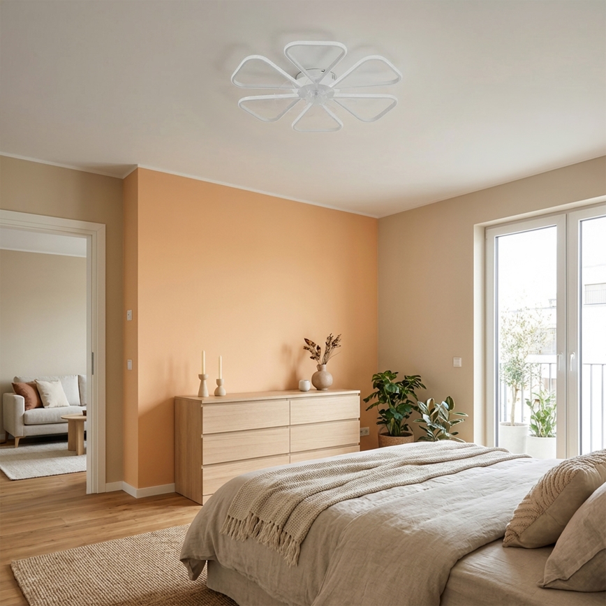 Brilagi - Ventilateur de plafond LED dimmable LED/38W/230V Ø 76 cm blanc + télécommande