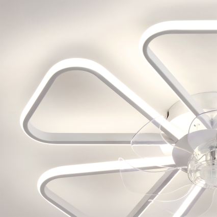 Brilagi - Ventilateur de plafond LED dimmable LED/38W/230V Ø 76 cm blanc + télécommande
