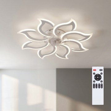 Brilagi - Ventilateur de plafond LED dimmable LED/44W/230V Ø 90 cm blanc + télécommande