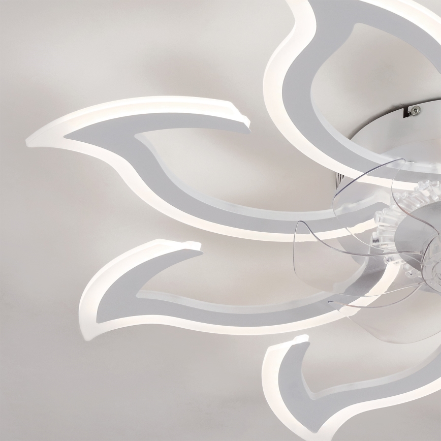 Brilagi - Ventilateur de plafond LED à intensité réglable LED/44W/230V 3000-6500K Ø 90 cm blanc + télécommande