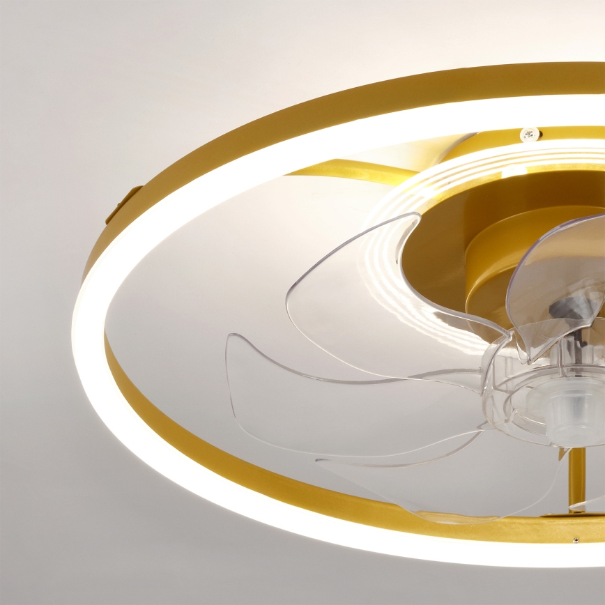 Brilagi - ventilateur de plafond LED dimmable LED/66W/230V 3000-6500K diam. 55 cm blanc/doré + télécommande