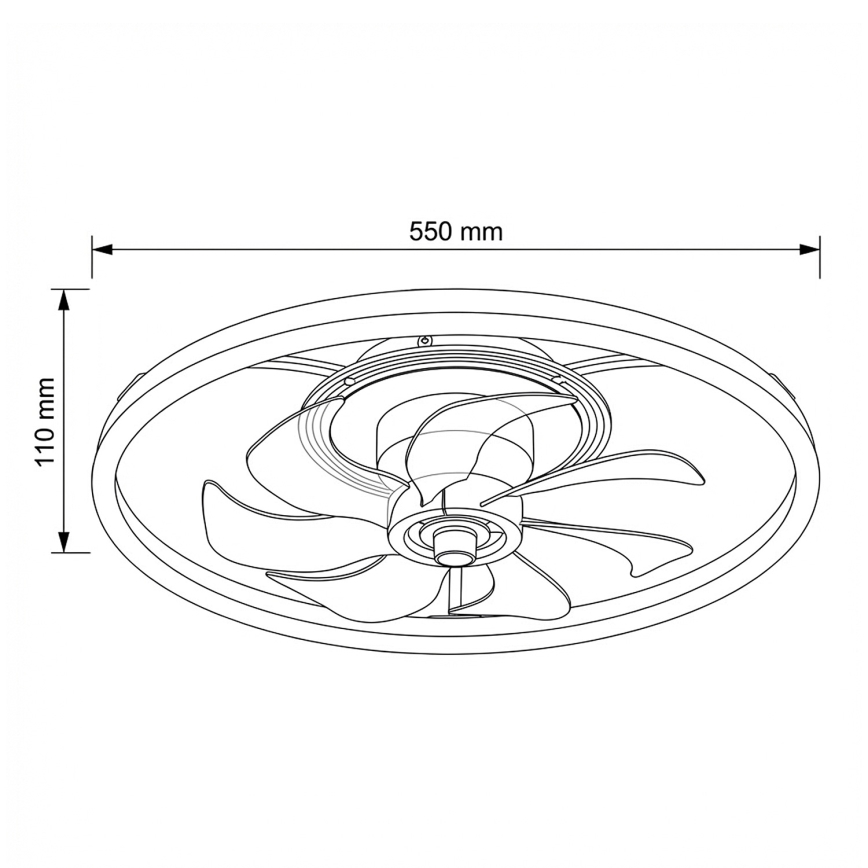 Brilagi - ventilateur de plafond LED dimmable LED/66W/230V 3000-6500K diam. 55 cm blanc/doré + télécommande