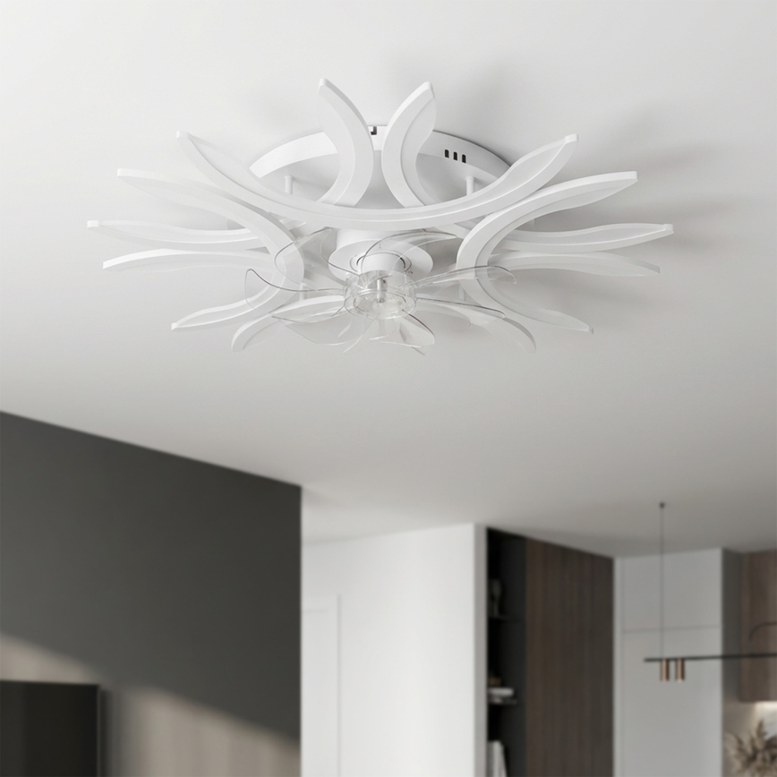 Brilagi - Ventilateur de plafond LED dimmable/70 W/230 V 3000–6500 K Ø 76 cm blanc + télécommande