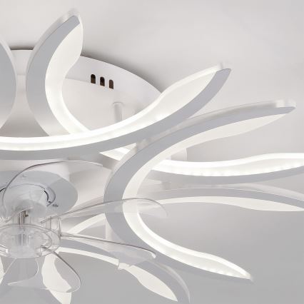 Brilagi - Ventilateur de plafond LED dimmable/70 W/230 V 3000–6500 K Ø 76 cm blanc + télécommande