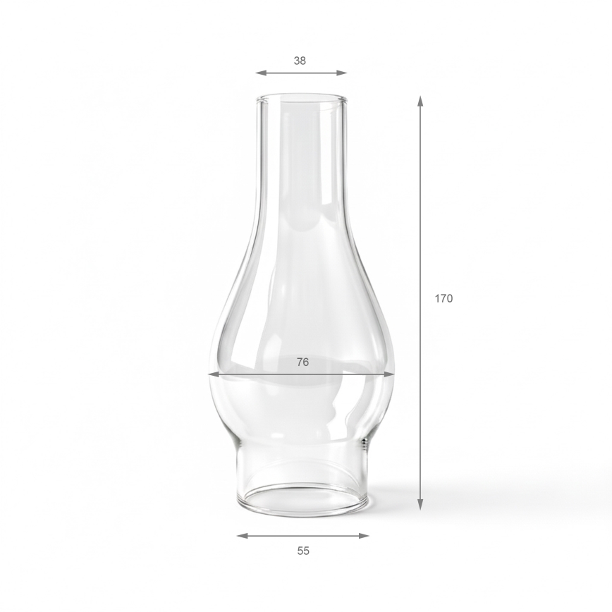 Brilagi - Verre de rechange pour la lampe à pétrole MERLIN
