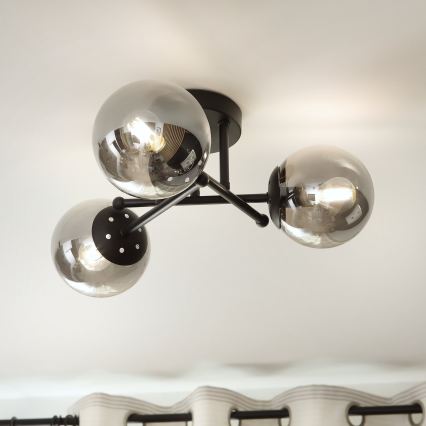 Brilagi - Verre de rechange pour lustre et lampe MALIVA E14 Ø 13 cm fumé