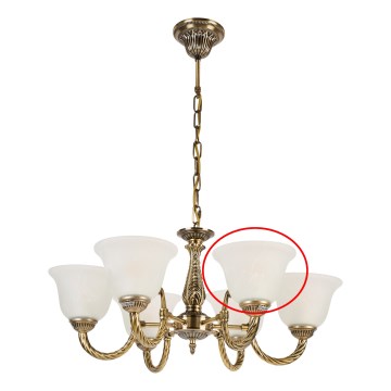 Brilagi - Vervangend glas voor kroonluchter en wandlamp CLASSIC E14 Ø cm wit