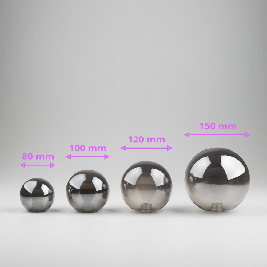 Brilagi - Vervangend glas voor kroonluchter, wandlamp en lamp MISTEL, MILLA diameter 12 cm gerookt