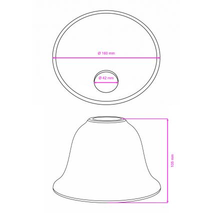 BRILAGI - Vervangingsglas voor kroonluchter en wandlamp CLASSIC E14 Ø 11 cm wit