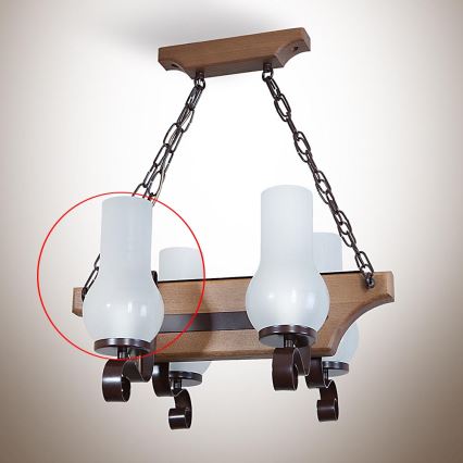 Brilagi - Vervangingsglas voor kroonluchter en wandlamp TAVERN/COTTAGE E14 210x110 mm wit