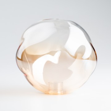 BRILAGI - Vervangingsglas voor kroonluchter, wand- en plafondarmatuur LAVA/VULCANO G9, Ø 15 cm, gerookt beige