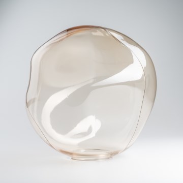 BRILAGI - Vervangingsglas voor kroonluchter, wand- en plafondarmatuur VULCANO E27 Ø 35 cm rookbeige