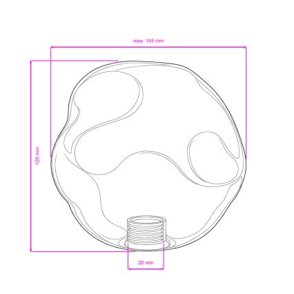 BRILAGI - Vervangingsglas voor kroonluchter, wand- en plafondlamp LAVA/VULCANO G9 Ø 15 cm wit