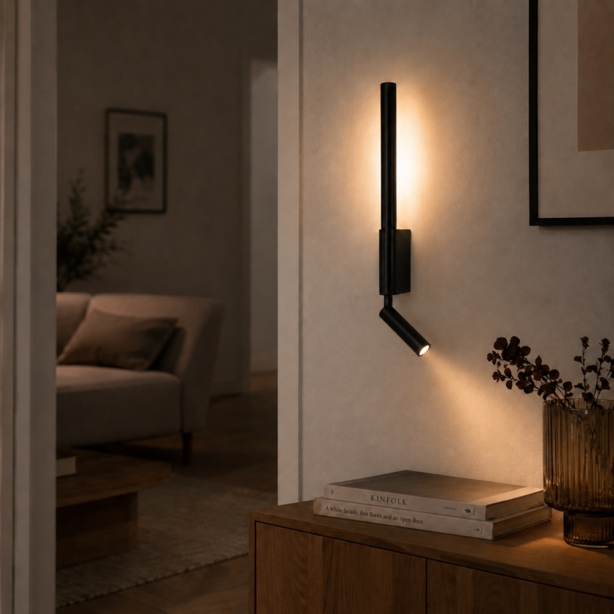 BRILAGI - VIXON LED-wandspot LED/3W/230V + LED/5W zwart CRI 90