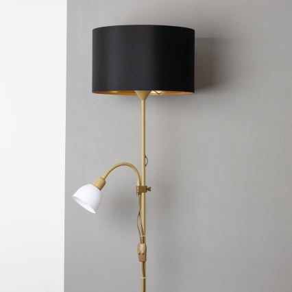 Brilagi - Vloerlamp CERIA 1xE27/100W/230V + 1xE14/25W goud/zwart