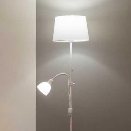 Brilagi - Vloerlamp CERIA 1xE27/100W/230V + 1xE14/25W wit