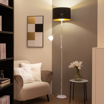 Brilagi - Vloerlamp CERIA 1xE27/100W/230V + 1xE14/25W wit/zwart