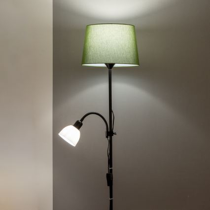 Brilagi - Vloerlamp CERIA 1xE27/100W/230V + 1xE14/25W zwart/groen