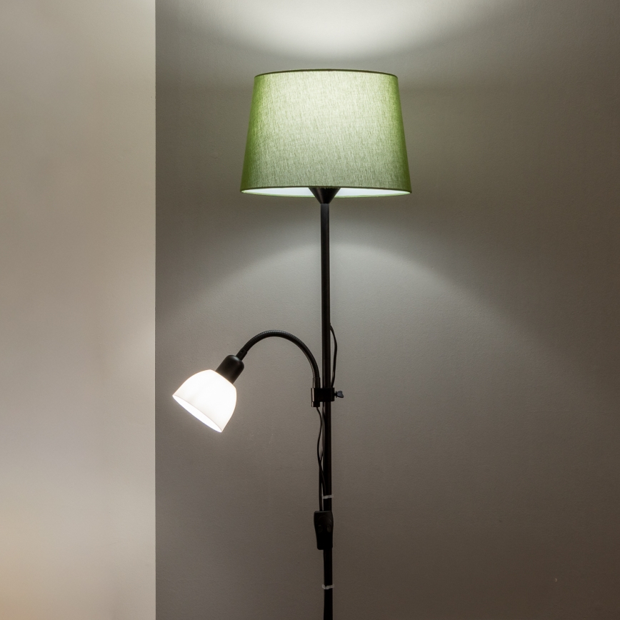 Brilagi - Vloerlamp CERIA 1xE27/100W/230V + 1xE14/25W zwart/groen