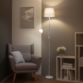 Brilagi - vloerlamp CERIA 2-in-1 1xE27/100W/230V + 1xE14/25W wit/grijs