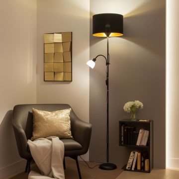 Brilagi - Vloerlamp CERIA 2-in-1 1xE27/100W/230V + 1xE14/25W zwart