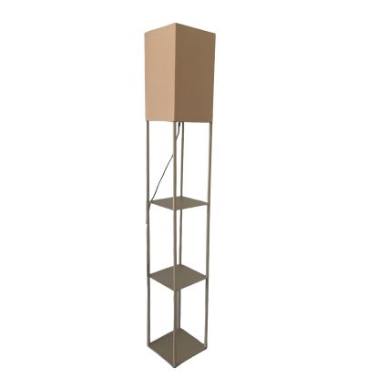 Brilagi - Vloerlamp met planken GRADUS 1xE27/40W/230V 150 cm grijs/beige