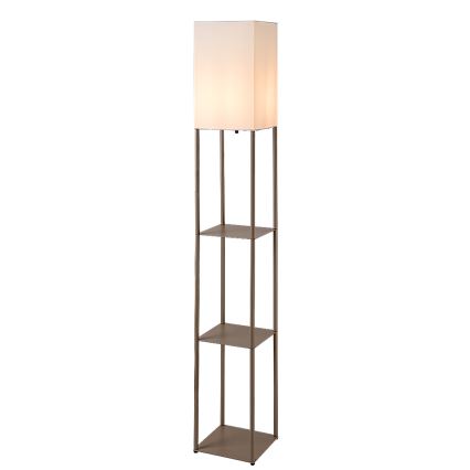 Brilagi - Vloerlamp met planken GRADUS 1xE27/40W/230V 150 cm grijs/beige