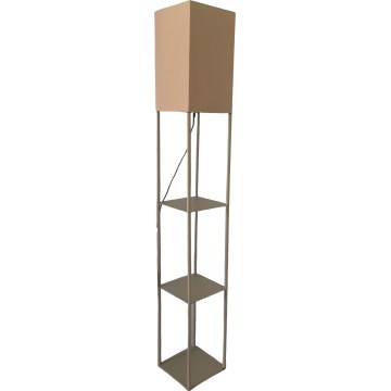 Brilagi - Vloerlamp met planken GRADUS 1xE27/40W/230V grijs/beige