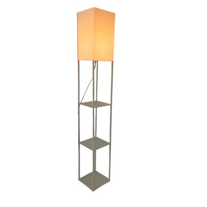 Brilagi - Vloerlamp met planken GRADUS 1xE27/40W/230V grijs/beige