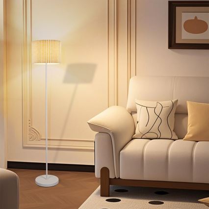 Brilagi - Vloerlamp NORDIC WAVE 1xE27/15W/230V linnen/wit