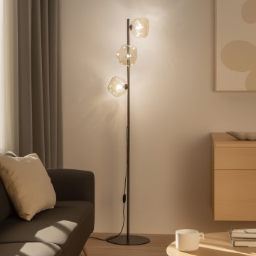 Brilagi - Vloerlamp VULCANO 3xG9/8W/230V brons/rookbeige