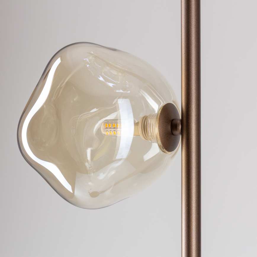 Brilagi - Vloerlamp VULCANO 3xG9/8W/230V brons/rookbeige