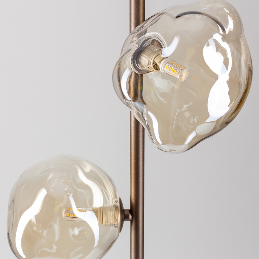 Brilagi - Vloerlamp VULCANO 3xG9/8W/230V brons/rookbeige