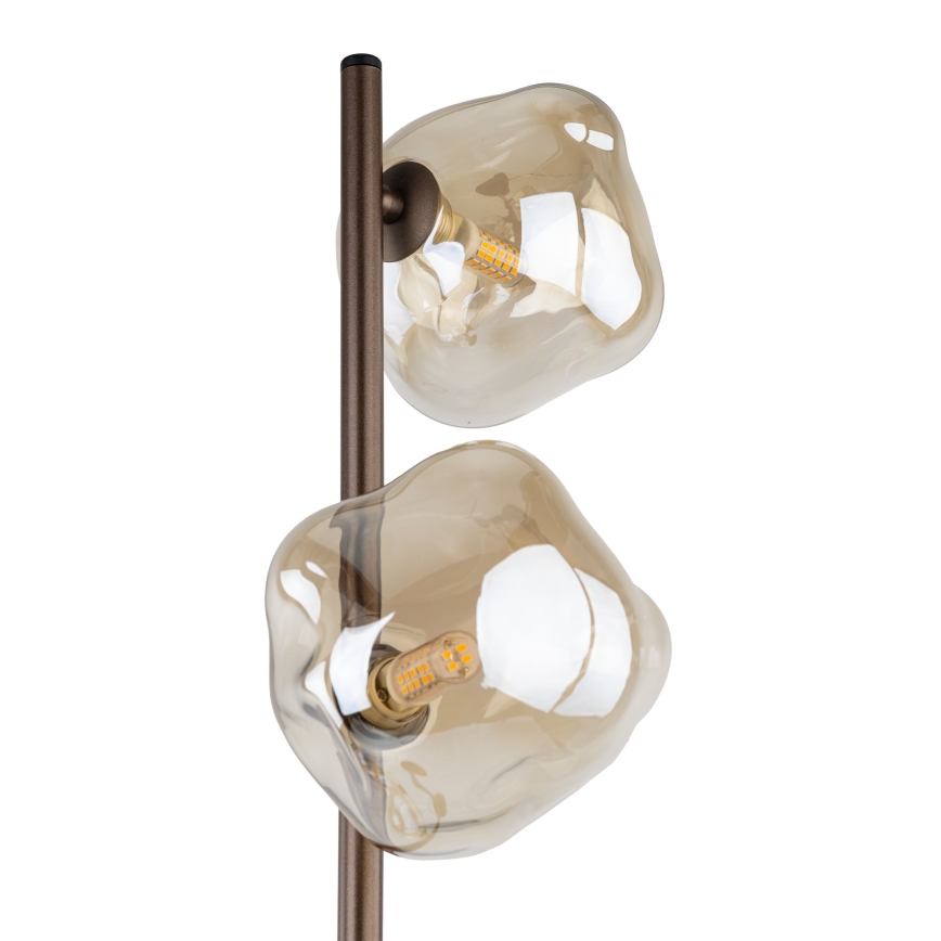 Brilagi - Vloerlamp VULCANO 3xG9/8W/230V bruin/rookbeige