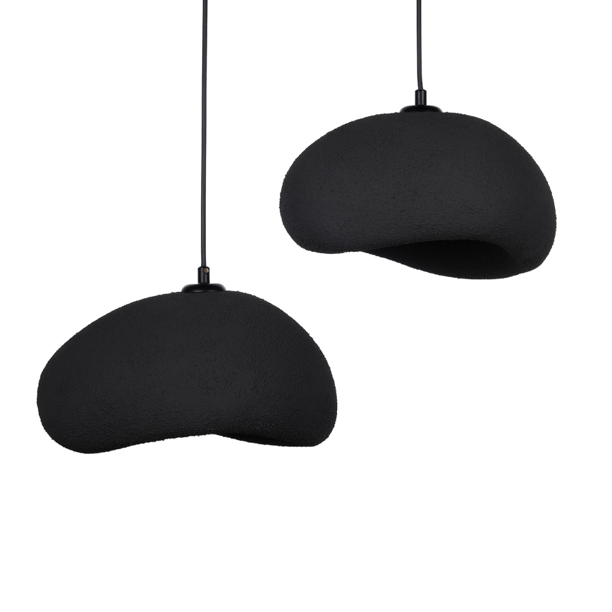 Brilagi - WABI SABI hanglamp aan kabel, 2x E27/40W/230V, Ø 60 cm, zwart