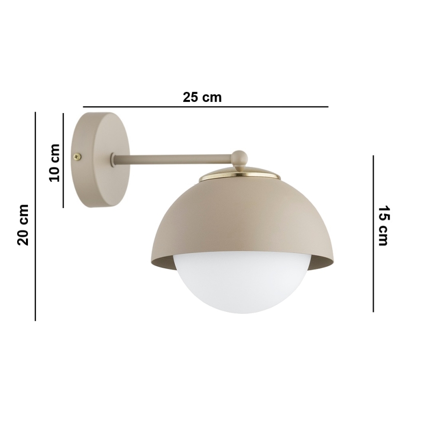 Brilagi - Wandlamp 1xE27/60W/230V beige/goud