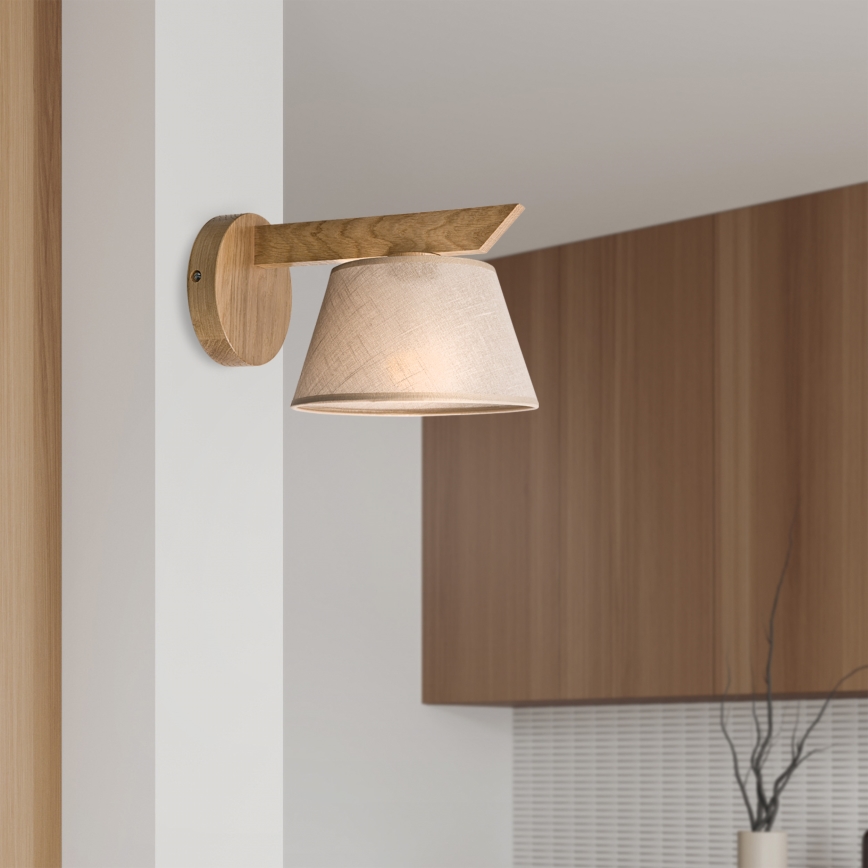 Brilagi - Wandlamp ANTHONY 1xE14/40W/230V eiken/beige