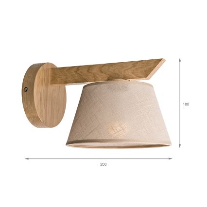 Brilagi - Wandlamp ANTHONY 1xE14/40W/230V eiken/beige