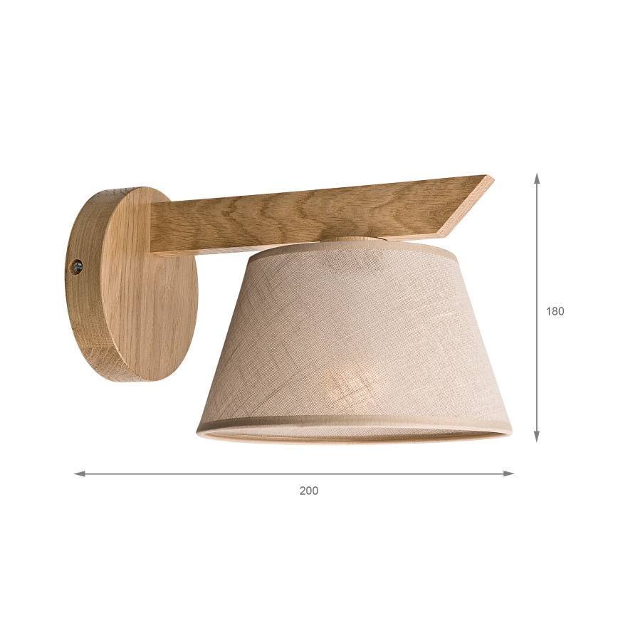 Brilagi - Wandlamp ANTHONY 1xE14/40W/230V eiken/beige