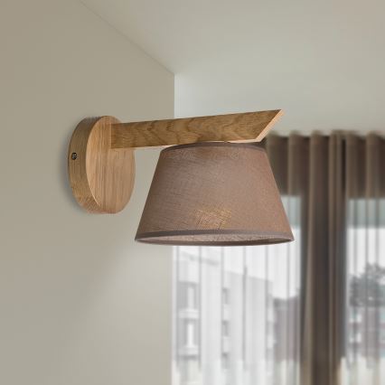 Brilagi - Wandlamp ANTHONY 1xE14/40W/230V eiken/bruin