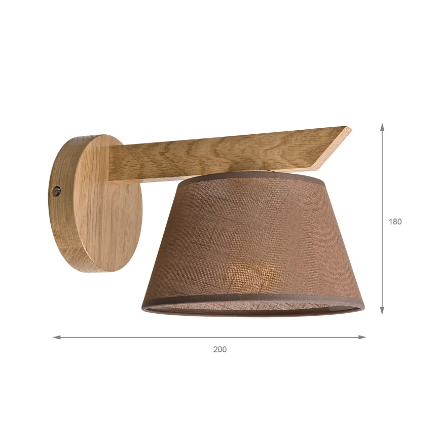 Brilagi - Wandlamp ANTHONY 1xE14/40W/230V eiken/bruin