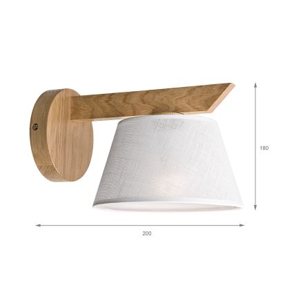 Brilagi - Wandlamp ANTHONY 1xE14/40W/230V eiken/wit