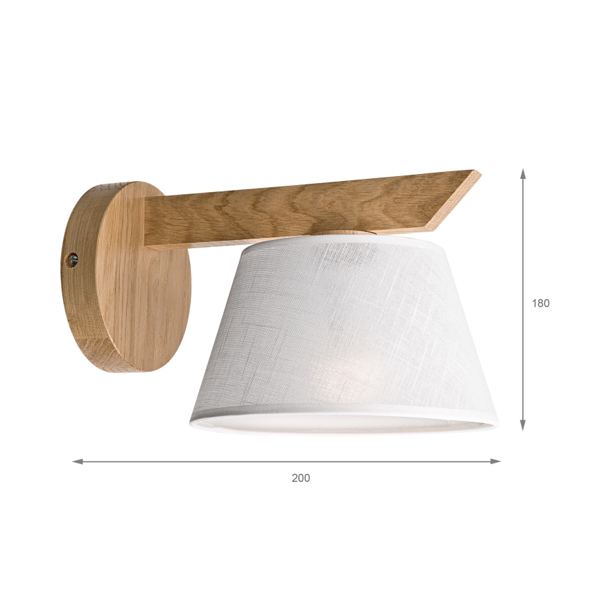 Brilagi - Wandlamp ANTHONY 1xE14/40W/230V eiken/wit