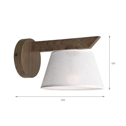 Brilagi - Wandlamp ANTHONY 1xE14/40W/230V eiken/wit