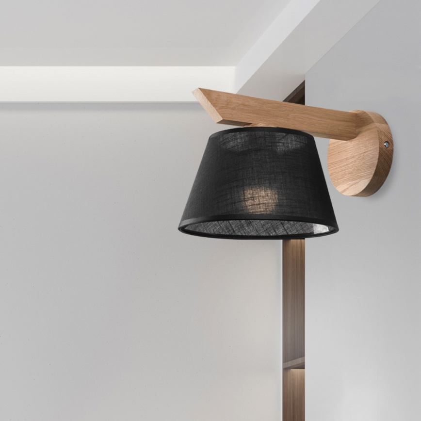 Brilagi - Wandlamp ANTHONY 1xE14/40W/230V eiken/zwart
