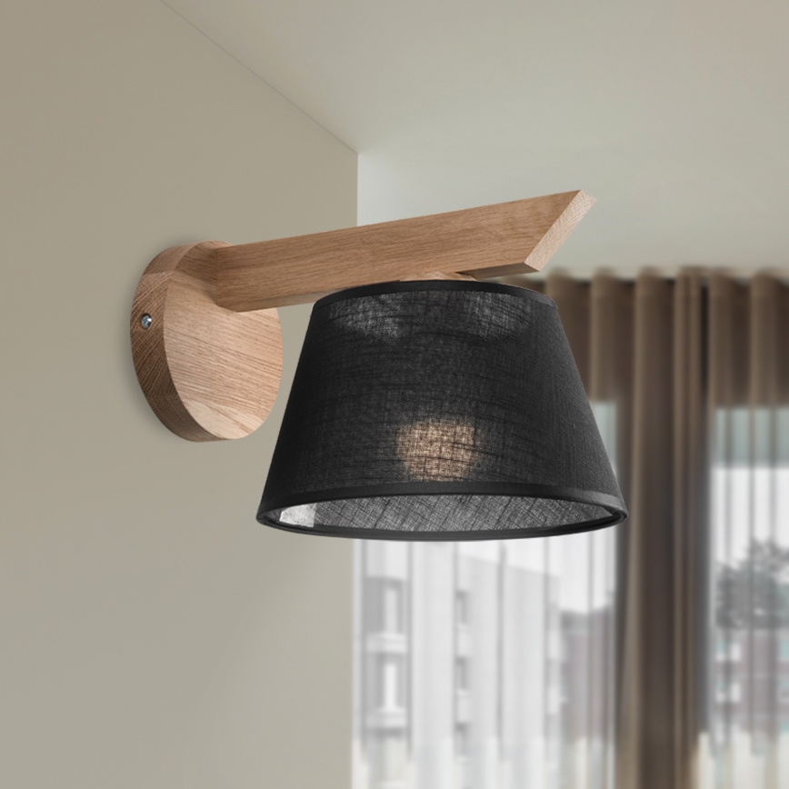 Brilagi - Wandlamp ANTHONY 1xE14/40W/230V eiken/zwart
