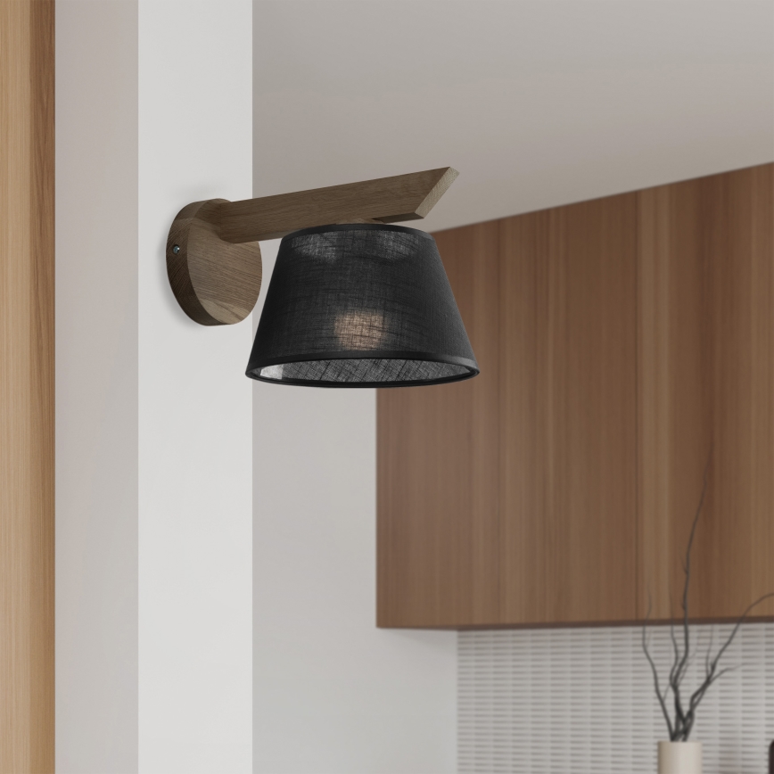 Brilagi - Wandlamp ANTHONY 1xE14/40W/230V eiken/zwart