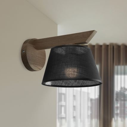 Brilagi - Wandlamp ANTHONY 1xE14/40W/230V eiken/zwart