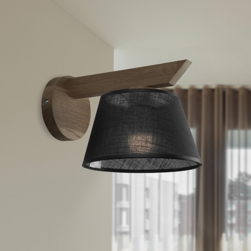 Brilagi - Wandlamp ANTHONY 1xE14/40W/230V eiken/zwart